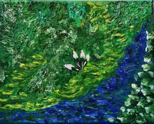 "By the River" - Acrylic on canvas by Barbie Dallmann