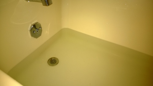 Water in tub